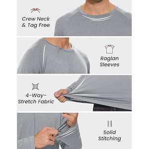 Camiseta Deportiva de Manga Larga para Hombre, de Secado Rápido, Transpirable, con Protección UV, para Correr al Aire Libre, de Poliéster - Product Image 6