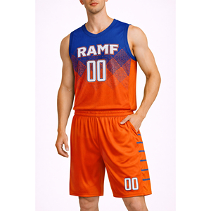 Camiseta de Baloncesto de Poliéster Sólido de Alta Calidad para Hombre, para Pedidos al por Mayor, Conjunto de Uniforme de Baloncesto Personalizado, Ropa de Entrenamiento sin Mangas - Product Image 1