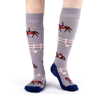 Chaussettes de compression pour hommes et jeunes, personnalisables avec logo, très demandées, respirantes, écologiques, séchage rapide, pour l'équitation en hiver - Product Image 1