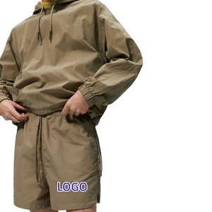 Wholesale Windbreaker Nylon Shorts <b>Men</b> Tracksuit <b>Jackets</b> Shorts Two Pieces Set Custom Shorts 2025 - Product Image 5