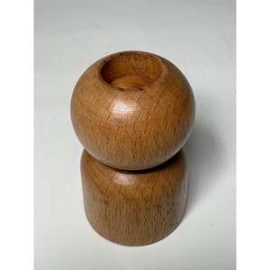 Portavelas Pequeño de Madera de Mango, Centro de Mesa Decorativo, Soporte para Velas de Pilar - Product Image 3