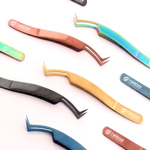 Material duradero de pinzas para pestañas de alta calidad, herramientas de belleza antiestáticas no corrosivas disponibles en todos los colores - Product Image 1