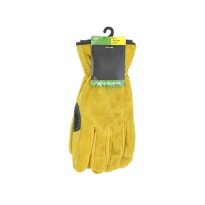 Guantes de Trabajo de Cuero Vacuno de Primera Calidad, Resistentes a la Abrasión, para Jardinería, con Puño Elástico - Product Image 2