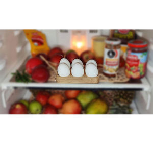 Wooden <b>Egg</b> Holder Rack with 6 Cups <b>Eco</b>-Friendly Kitchen Storage Dishwasher & Freezer Safe - Product Image 5