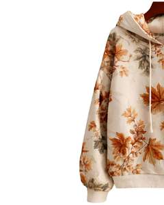 Sudadera con Capucha para Mujer, Diseño Paisley Beige Personalizado, Felpa de Algodón, Estilo Casual, Fabricante Personalizado, Proveedor de Ropa Urbana al por Mayor - Product Image 3