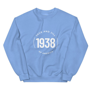 Sweat-shirt unisexe blanc à col rond, bleu, avec motif brodé circulaire, en polaire, à manches longues, vêtement décontracté et tendance - Product Image 1