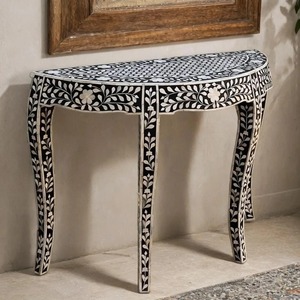 Nouvelle Arrivée Table Console Moderne en Os Incrusté, Banc de Salle à Manger Multifonctionnel pour Cuisine, Salon, Chambre et Salle à Manger - Product Image 3