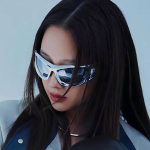 89238 New Trendy Personality Y2K Sports Cycling Shades Designer Custom Logo Round Frame Vintage Women Men UV400 <b>Sunglasses</b> 2024 - Product Image 2