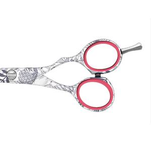 Ciseaux de coiffure professionnels, lame en acier inoxydable, manche rouge, coupe longue, pointe acérée, ciseaux pour droitiers - Product Image 6