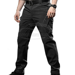 Techwear-Pantalon de jogging décontracté pour homme, cargo, léger et tactique, avec taille élastique, devant plat, délavé - Product Image 3