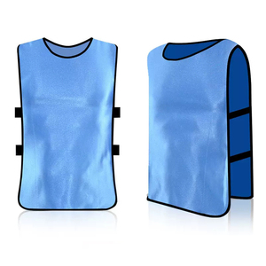 เสื้อกีฬาแบบมีตาข่ายสีตามสั่ง คอวี โพลีเอสเตอร์ 100% พิมพ์โลโก้และหมายเลขตามสั่ง ระบายอากาศได้ดี แบบไม่มีแขน เสื้อทีมสำหรับผู้ใหญ่ ยูนิเซ็กซ์ - Product Image 5