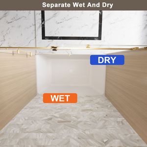 Porta Doccia Scorrevole Singola Senza Telaio 56-60'' L x 60'' A, Vetro Temperato Trasparente da 6mm con Pellicola Antiesplosione, Acciaio Inossidabile - Product Image 6