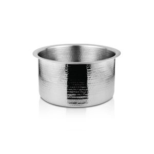 Hammered Stainless Steel Cooking <b>Pot</b> Mirror Finish Soup <b>Stock</b> <b>Pot</b> <b>with</b> <b>Lid</b> for Gas and Induction Cookware - Product Image 1