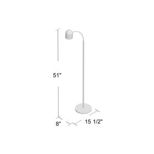 Lampe sur pied en métal mince et contemporaine avec capteur tactile pour éclairage d'angle de lecture - Product Image 2