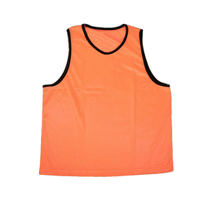 Premium Quality Unisex Adult Orange Mesh Training Vest Sleeveless Round Neck Breathable Polyester <b>Sport</b> Jersey All Seasons - Product Image 5