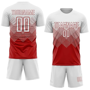 Uniforme de Fútbol al por Mayor, Conjunto de Camiseta y Pantalones Cortos con Logotipo Personalizado, Ropa Deportiva Transpirable de Poliéster de Secado Rápido - Product Image 5
