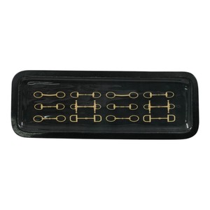 Plateaux décoratifs en fer à motif de mors de cheval doré pour servir des collations, des boissons, pour une utilisation en café, plateaux en fer pour aliments, plateaux en métal pour restaurants - Product Image 2