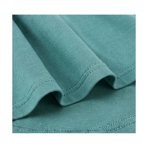 Robe décontractée pour femme, col rond, drapée, longueur genou, éco-responsable, manches courtes, coupe ample, ligne A, couleur unie, usage quotidien, vente en gros - Product Image 3