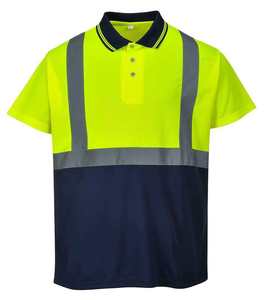 Camiseta Polo de Poliéster Reflectante de Alta Visibilidad, Manga Corta, Uniforme de Trabajo para Hombre, Secado Rápido, Transpirable, para Construcción - Product Image 1