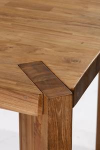 Table à manger minimaliste en teck massif avec plateau en bois naturel pour restaurant, villa et mobilier hôtelier - Product Image 4
