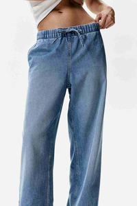 Jeans amples pour hommes, style streetwear hip-hop, décontractés, lavés, de haute qualité, fabriqués par des fabricants de jeans. - Product Image 3