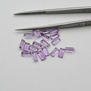 3,5x7mm Natural Brasil amatista facetado Baguette corte al por mayor piedras preciosas sueltas a granel precio asequible piedra de proveedor indio - Product Image 2