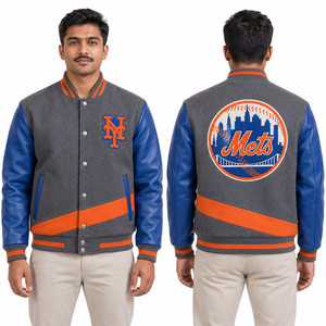 Blouson universitaire de baseball personnalisé avec logo de club, manches contrastées, fournisseur en gros, marque privée, tailles sur mesure, OEM ODM, vêtements d'équipe - Product Image 6