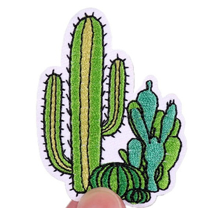 Parche Bordado Termoadhesivo de Cactus, Forma Irregular, Decoración de Tela de Fieltro No Tejido - Product Image 1