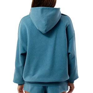 Sudadera con Capucha Azul, Material de Felpa, Color Sólido, Manga Larga, Estilo Casual para Hombre, Ropa de Otoño - Product Image 3