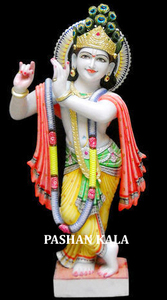 Most Attractive Handicraft Best Quality Pure White Marble Krishna Ji Statue for Fine Finishing Polished <b>Home</b> and <b>Temple</b> Decor - Product Image 5