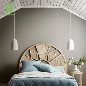 Lit mural en rotin écologique et luxueux, mobilier de chambre à coucher, tête de lit naturelle, taille personnalisable, tête de lit en forme de fleur, rotin 2026 - Product Image 1
