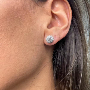 Pendientes de Oro con Diamantes de Laboratorio IGI, Oro de 10k, 14k, 18k, Acabado Pulido, Joyería para Aniversario, Monturas de Oro Amarillo, Rosa y Blanco - Product Image 1