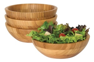 Cuenco de madera de lujo para niños moderno de lujo más vendido, utensilios de cocina de Acacia para ensaladas, Catering, Camping, forma redonda, modelo 3296 - Product Image 6
