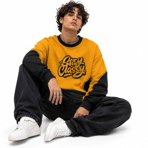 Hot Trend in Winter Men's Loose Pullover Contrast Color With Custom Logo Option 380g <b>Thick</b> High Quality Sweatshirt - Product Image 5