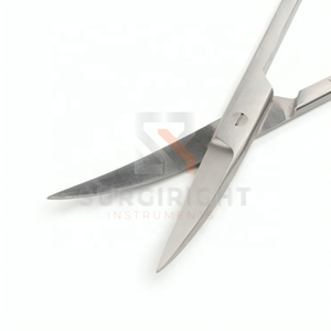 Ciseaux d'opération vétérinaires en acier inoxydable de qualité supérieure, 14 cm (5,5 pouces), aiguisés, courbés, polis manuellement par Blush - Product Image 5