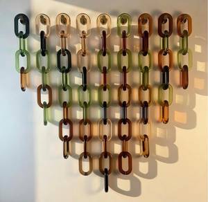 FAIZA CRAFT FC-7377 Handmade Resin <b>Wall</b> Chain Links-<b>Large</b> Size Clear Multi-Color Modern Functional <b>Decorative</b> Diwali Wedding - Product Image 1
