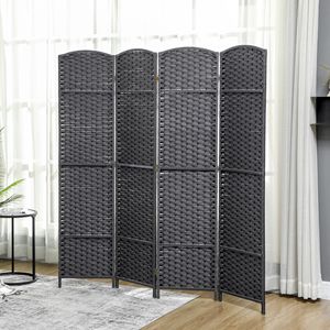Divisorio Pieghevole a 4 Pannelli Grigio Antracite, Altezza 1,70 m, Schermo per la Privacy Autoportante per Casa e Ufficio, Realizzato in Carta e MDF - Product Image 2
