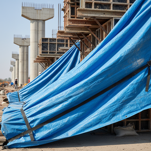 Bâche de construction civile haute performance, feuille de PVC imperméable pour entrepreneurs, constructeurs et protection des matériaux industriels - Product Image 1