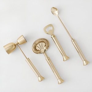 Ensemble d'outils de bar en acier inoxydable artisanal avec finition dorée, pour une expérience élégante de préparation de boissons au prix le plus bas en Inde - Product Image 1