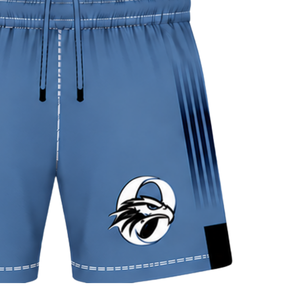 Shorts de rugby personnalisés en acier bleu-noir, taille élastique, respirants, légers, pour l'entraînement d'équipe, performance sportive, uniforme athlétique - Product Image 5