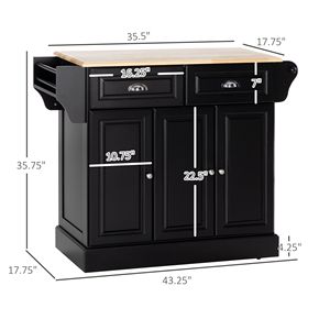 Carrello da Cucina Moderno con Pannelli in Legno/MDF, Cassetti e Design Ecologico - Product Image 3
