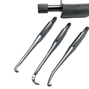 Extracteur de couronnes dentaires professionnel en acier inoxydable allemand, haute demande, manuel, 3 embouts, pour bridges, poignée ergonomique, argenté, certifié CE - Product Image 2