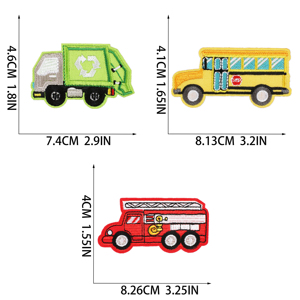 Patch brodé thermocollant en PVC pour véhicules pour enfants, vente en gros - Product Image 2