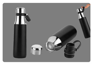 Bouteille d'eau isotherme Liviya à double paroi en acier, personnalisable avec impression, pour boissons chaudes/froides – Idéale pour Thanksgiving, Noël et les voyages - Product Image 4