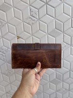 Dompet Clutch Kulit Asli Berkualitas Tinggi 2026, Tas Selempang Bergaya untuk Wanita, Penggunaan Sehari-hari, Dompet dengan Patch Barat