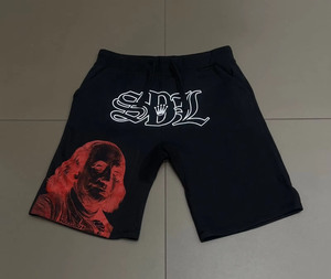 Shorts de sport en molleton de coton SDL pour hommes, personnalisables, imperméables, à séchage rapide, respirants, de haute qualité, avec cordon de serrage - Product Image 3