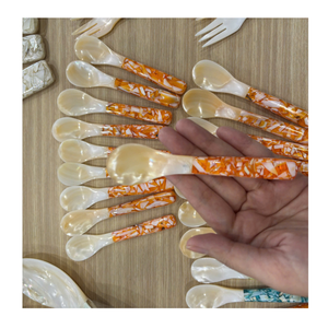 Cuchara de Nácar Premium Hecha a Mano, Cuchara de Concha Natural, Cubertería de Concha Marina para Restaurante, Hotel, Venta al por Mayor - Product Image 3