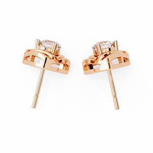 Pendientes Aries Jewel Classic con Diamante Cultivado en Laboratorio de Corte Redondo, Oro de 14K, Certificado IGI, para Regalo, Fiesta y Aniversario - Product Image 3