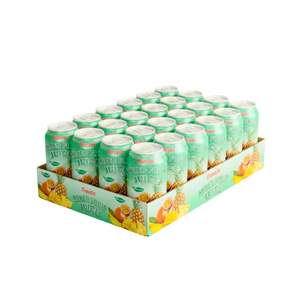 Jus de fruits mélangés de haute qualité du Vietnam OEM/ODM en canettes standard de 330 ml avec pulpes réelles, marque privée, jus de fruits et légumes - Product Image 6
