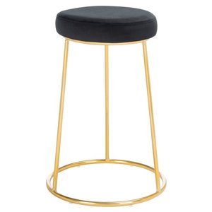 Silla de Bar Moderna de Estilo Rústico con Estructura Metálica y Asiento de Madera con Reposapiés, Taburete de Altura Media para Isla de Cocina o Comedor - Product Image 6